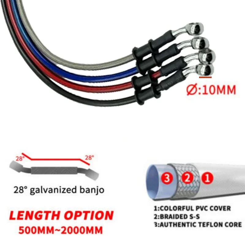 2X Universeel 30cm-220cm 28 °  - Motorcycle Brake Cable recensie en prijs