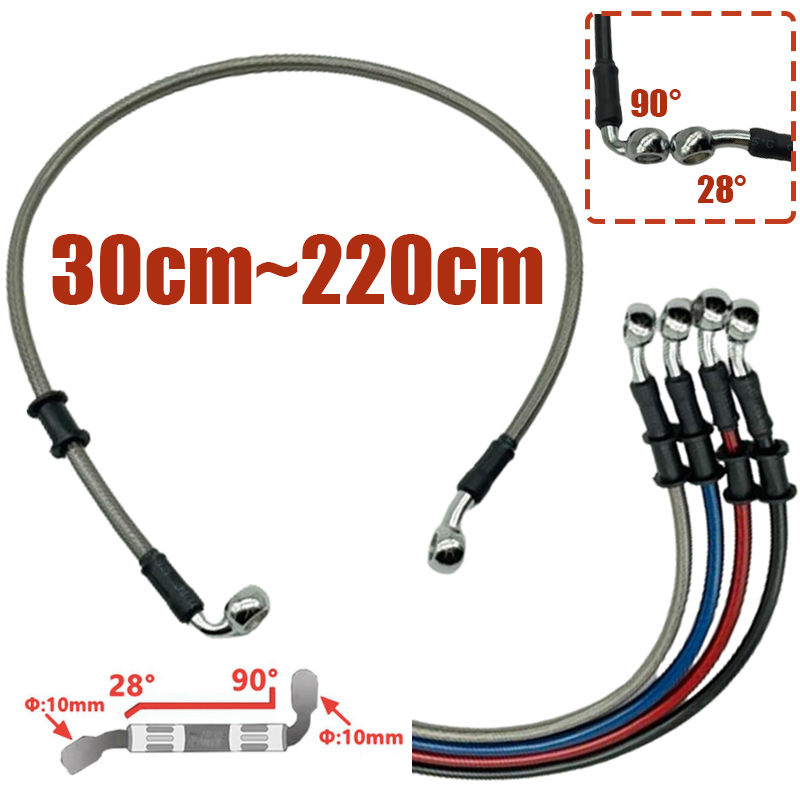 Zilver 30 cm tot 220 cm 28 ° - - Brake Line Motorcycle recensie en prijs