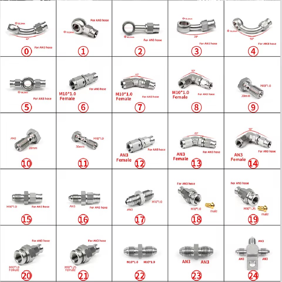 01PC AN3 AN4 Auto gemodificeer - Brake Line Motorcycle recensie en prijs